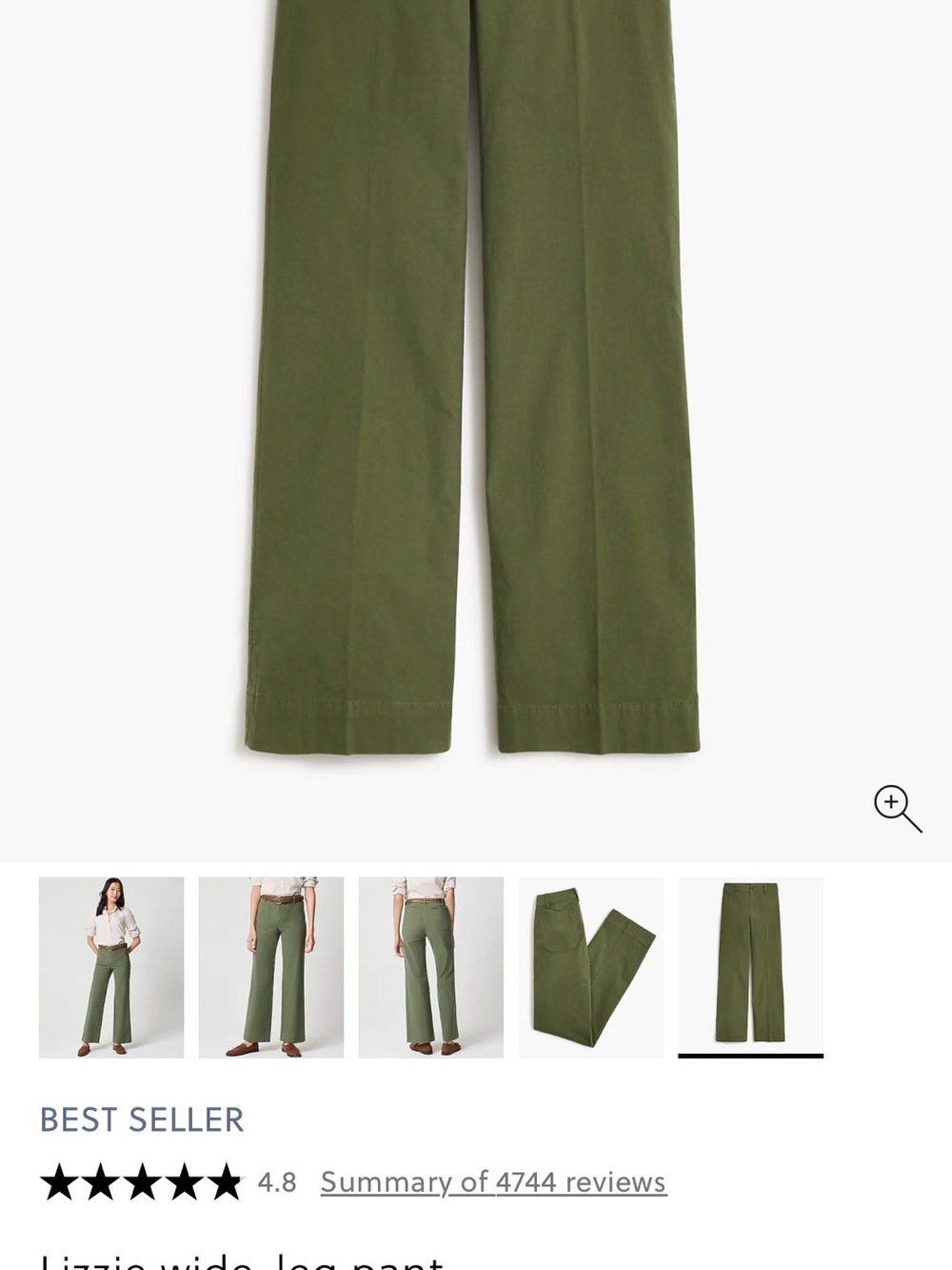J. Crew Factory Wide-Leg Pants in Olive NWT